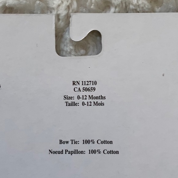 NWT Bow Tie And Burb Cloth Frog Set - Picture 3 of 3